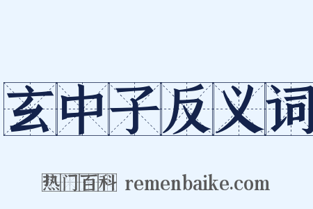 玄中子反义词是什么意思的图片